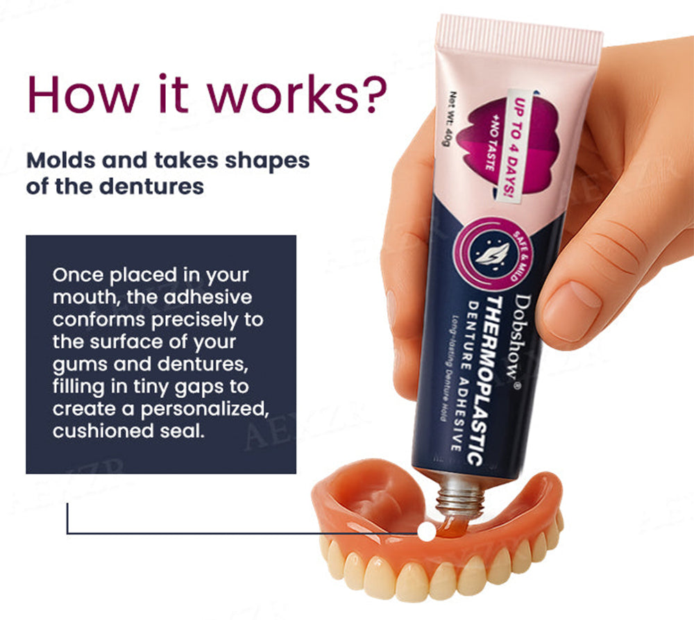 🔥Hot Sale- 70%OFF⏳ End in 24 hours🦷 Dobshow® Thermoplastic Denture Adhesive