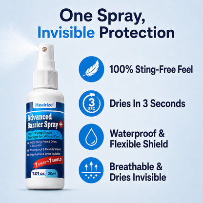 👨‍⚕️🩹Healrize® Advanced Barrier Spray | Fast-Drying Liquid Bandage for Wound Care