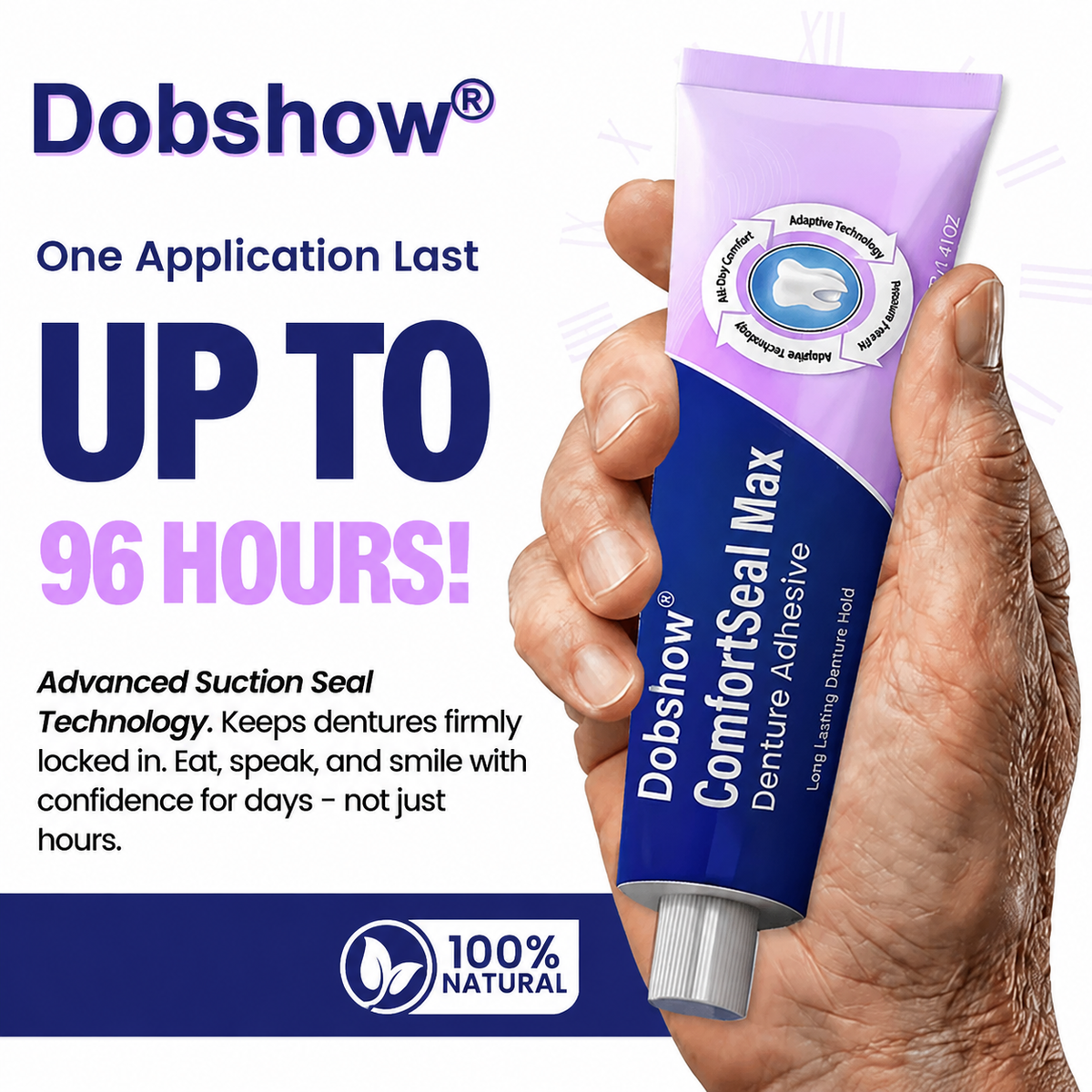 Dobshow® ComfortSeal Max Denture Adhesive (Ultra Max Hold)
