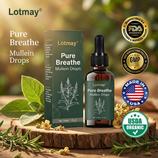 🖤𝘽𝙡𝙖𝙘𝙠 𝙁𝙧𝙞𝙙𝙖𝙮 𝙨𝙖𝙡𝙚🔥Lotmay® Pure Breathe Mullein Drops