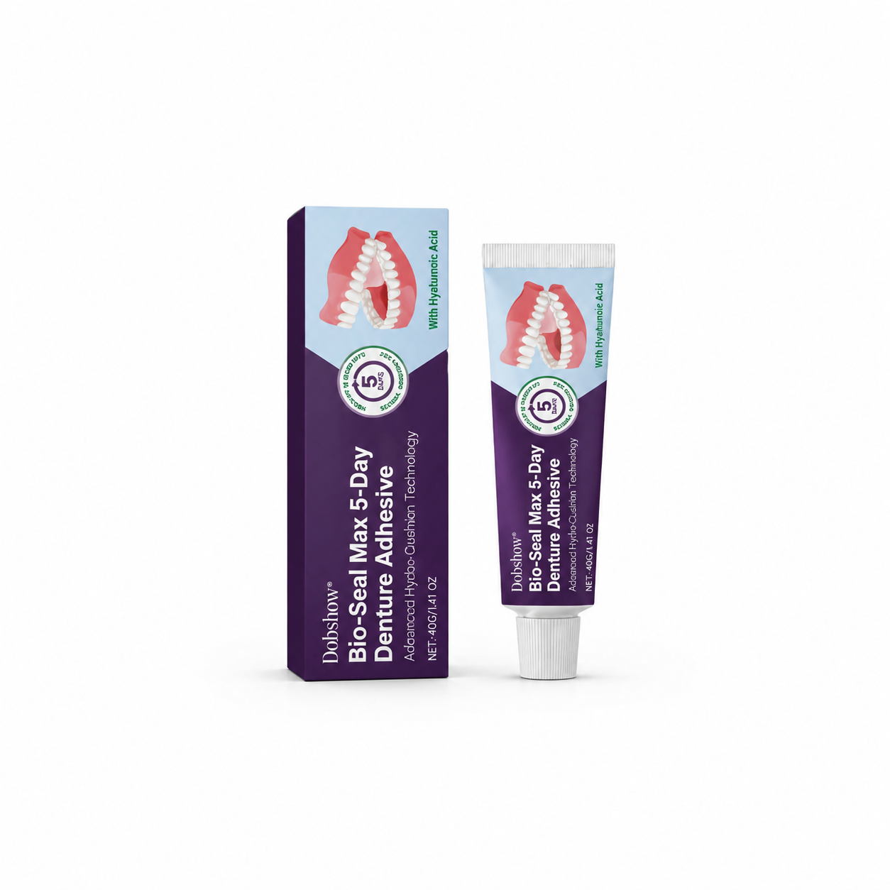Dobshow® Bio-Seal Max 5-Day Denture Adhesive (Breath Bacteria Guard)