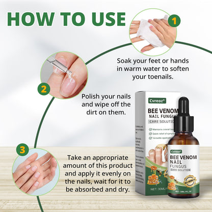 Cvreoz® Bee Venom Nail fungus care solution ：Natural Formula for Toenail & Fingernail Care