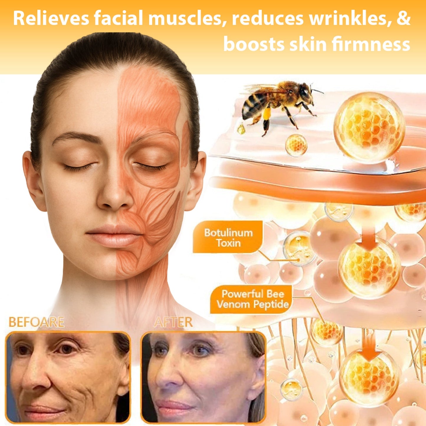 Dobshow® Diamond Bee Venom Multi-Perfection Cream - Dermatologically tested and recommended by dermatologists. Effective help for stubborn warts, skin lumps, lesions, infections and scars. (Extra large Size 50g > 114g)