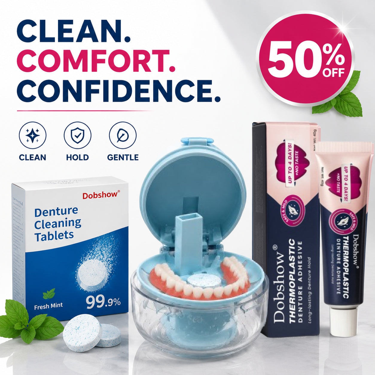 Dobshow® Complete Denture Care System